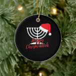 Happy Chrismukkah Funny Hanukkah and Christmas Ceramic Tree Decoration<br><div class="desc">Santa Tee Christmas Boys Kids Youth Men. Funny Humor graphic tee costume for those who believe in Santa Claus,  love Deer,  Reindeer,  Elf,  Elves,  singing songs,  party decorations,  tree,  hat,  socks This Christmas tee with Graphic is great Christmas gift</div>