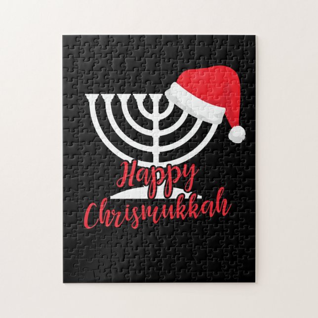 Happy Chrismukkah Funny Hanukkah and Christmas Jigsaw Puzzle (Vertical)