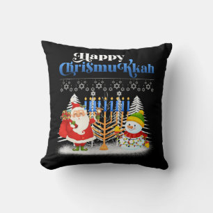 Happy Chrismukkah Funny Hanukkah Christmas Jewis Cushion