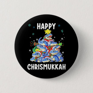 Happy Chrismukkah Funny Hanukkah Christmas Jewish 6 Cm Round Badge