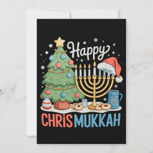 Happy Chrismukkah Hanukkah Christmas Chanukah Holiday Card