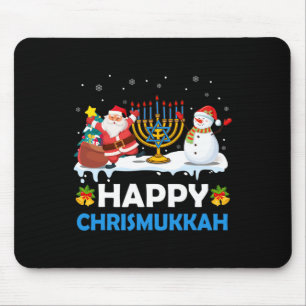 Happy Chrismukkah Hanukkah Fun Merry Christmas Jew Mouse Mat