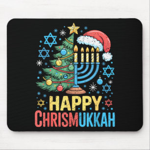 Happy Chrismukkah Holiday Christmas And Hanukkah S Mouse Mat
