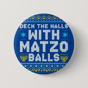 Happy Chrismukkah Jewish Christmas Hanukkah 6 Cm Round Badge