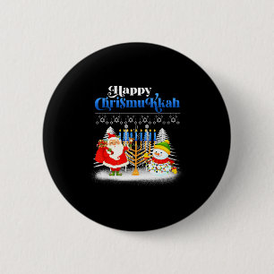 Happy Chrismukkah Jewish Christmas Hanukkah 6 Cm Round Badge