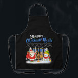 Happy Chrismukkah Jewish Christmas Hanukkah Apron<br><div class="desc">Santa Christmas Boys Kids Youth Men. Funny Humour graphic tee costume for those who believe in Santa Claus,  love Deer,  Reindeer,  Elf,  Elves,  singing songs,  party decorations,  tree,  hat,  socks This Christmas tee with Graphic is great Christmas gift</div>