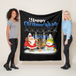Happy Chrismukkah Jewish Christmas Hanukkah Fleece Blanket<br><div class="desc">Santa Christmas Boys Kids Youth Men. Funny Humour graphic tee costume for those who believe in Santa Claus,  love Deer,  Reindeer,  Elf,  Elves,  singing songs,  party decorations,  tree,  hat,  socks This Christmas tee with Graphic is great Christmas gift</div>