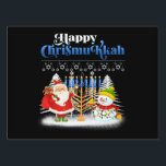 Happy Chrismukkah Jewish Christmas Hanukkah Garden Sign<br><div class="desc">Santa Christmas Boys Kids Youth Men. Funny Humour graphic tee costume for those who believe in Santa Claus,  love Deer,  Reindeer,  Elf,  Elves,  singing songs,  party decorations,  tree,  hat,  socks This Christmas tee with Graphic is great Christmas gift</div>