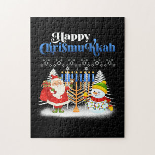 Happy Chrismukkah Jewish Christmas Hanukkah Jigsaw Puzzle