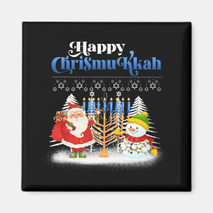 Happy Chrismukkah Jewish Christmas Hanukkah Magnet