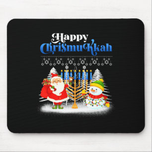Happy Chrismukkah Jewish Christmas Hanukkah Mouse Mat