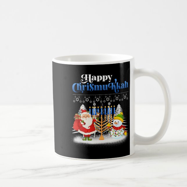Happy Chrismukkah Jewish Christmas Hanukkah T Shir Coffee Mug (Right)