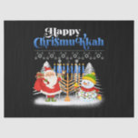 Happy Chrismukkah Jewish Christmas Hanukkah Tissue Paper<br><div class="desc">Santa Christmas Boys Kids Youth Men. Funny Humour graphic tee costume for those who believe in Santa Claus,  love Deer,  Reindeer,  Elf,  Elves,  singing songs,  party decorations,  tree,  hat,  socks This Christmas tee with Graphic is great Christmas gift</div>