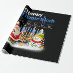 Happy Chrismukkah Jewish Christmas Hanukkah Wrapping Paper<br><div class="desc">Santa Christmas Boys Kids Youth Men. Funny Humour graphic tee costume for those who believe in Santa Claus,  love Deer,  Reindeer,  Elf,  Elves,  singing songs,  party decorations,  tree,  hat,  socks This Christmas tee with Graphic is great Christmas gift</div>
