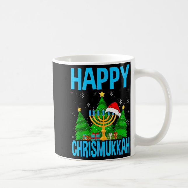 Happy Chrismukkah Santa Hat Christmas Hanukkah Sle Coffee Mug (Right)
