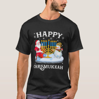Happy Chrismukkah Xmas Funny Hanukkah Christmas Je T-Shirt