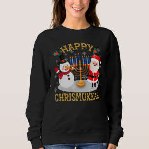Happy Chrismukkah Xmas  Hanukkah Christmas Jewis Sweatshirt