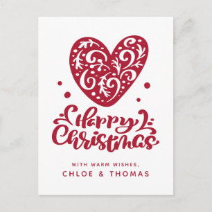 Happy Christmas Add Your Names Postcard