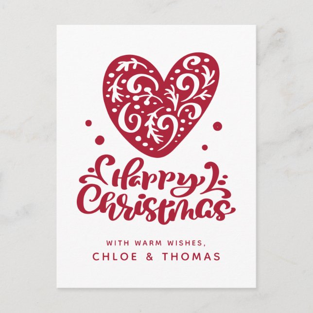 Happy Christmas | Add Your Names Postcard (Front)