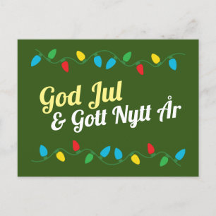 Happy Christmas and New Year Holiday Postcard