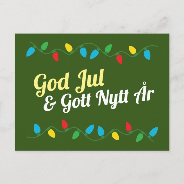 Happy Christmas and New Year Holiday Postcard (Front)