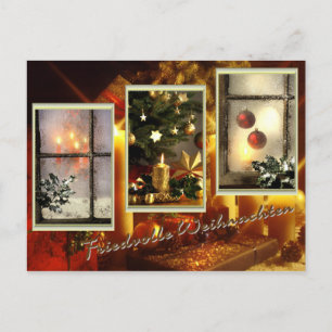 happy Christmas Announcement Postcard