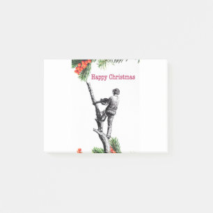 Happy Christmas arborist tree surgeons chainsaw Post-it Notes