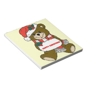 Happy Christmas Bear Notepad