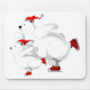 Happy Christmas Bears Mouse Pad