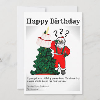 Happy Christmas Birthday Design Card
