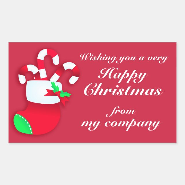 Happy Christmas candy business gift labels (Front)