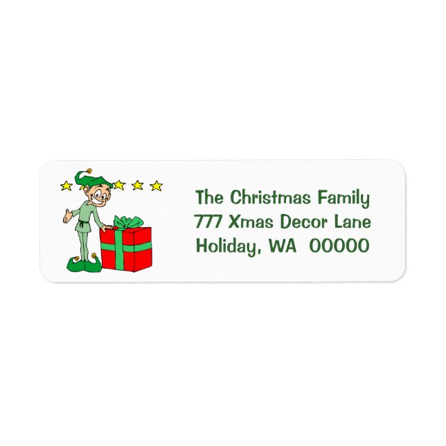 Happy Christmas Card Envelope  Sticker (Front)