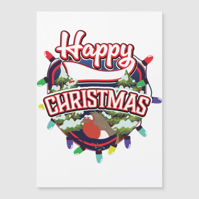 Happy Christmas cartoon logo (Front)