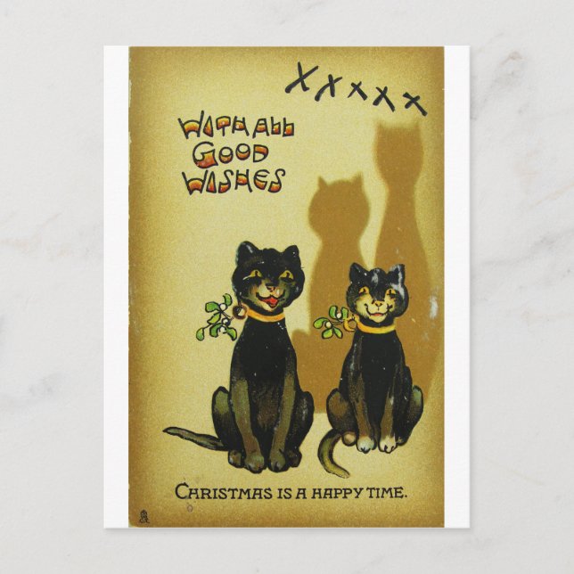 Happy Christmas Cats PostCards (Front)