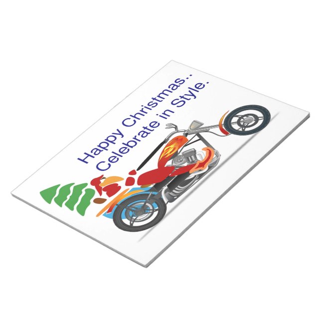 HAPPY CHRISTMAS, CELEBRATE IN STYLE NOTEPAD (Angled)
