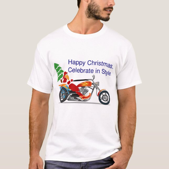 HAPPY CHRISTMAS, CELEBRATE IN STYLE T-Shirt (Front)