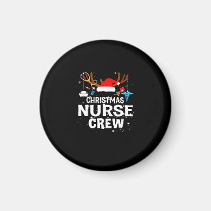 Happy Christmas Christmas Nurse Crew Magnet