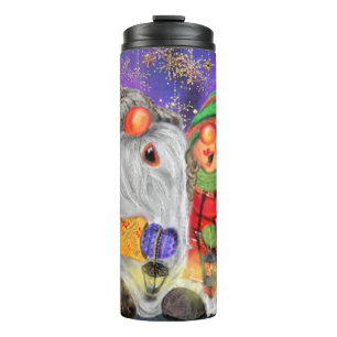 Happy Christmas Couple Gnomes Thermal Tumbler