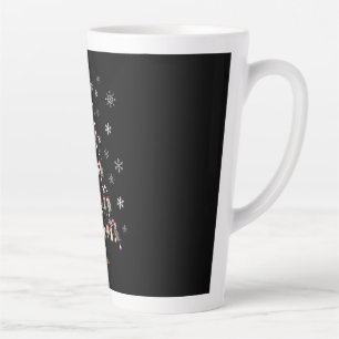 Happy Christmas Cute Cat Christmas Tree Latte Mug