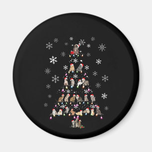 Happy Christmas Cute Cat Christmas Tree Magnet