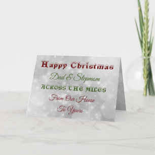 Happy Christmas Dad & Stepmom Across the miles Card
