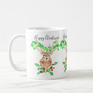 Happy Christmas Deer Coffee Mug