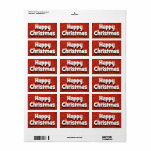 Happy Christmas Envelope/Parcel Greetings Sticker