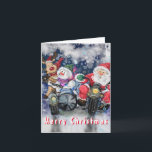 Happy Christmas Friends Funny Christmas Card<br><div class="desc">Merry Christmas Cards with Happy Friends - Funny Cartoon Painting Funny Collection - Choose / Add Your Unique Text / Name / Colour - Make Your Special Gift - Resize and move or remove / add elements - image / text with customisation tool. Painting and Design by MIGNED. Please see...</div>