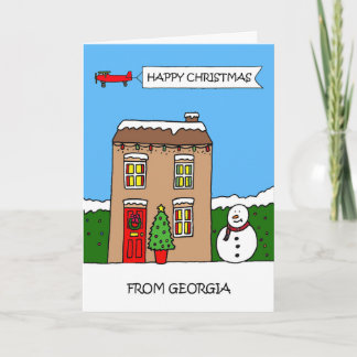 Happy Christmas From Georgia Holiday Card
