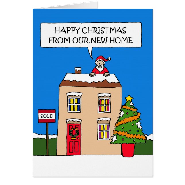Happy Christmas from Our New Home Cartoon (Front)