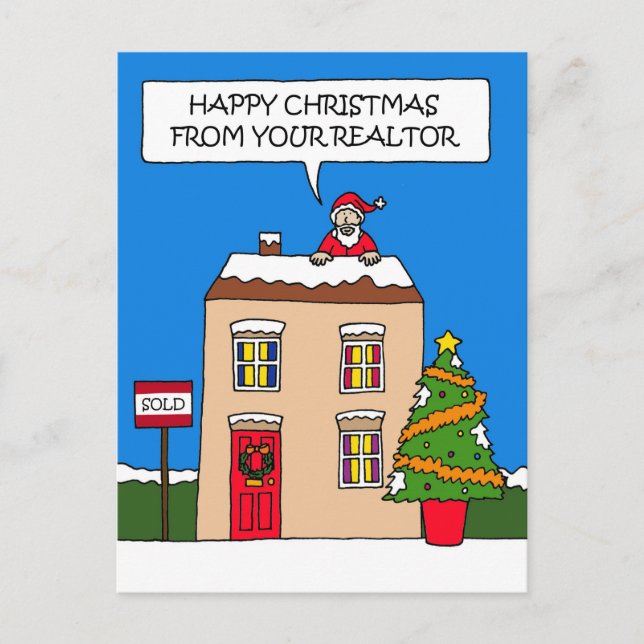 Happy Christmas from Realtor Holiday Postcard (Front)