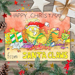 Happy Christmas from Santa Claws Postcard<br><div class="desc">Send this fun cat card to wish friends and family a Merry Christmas.</div>