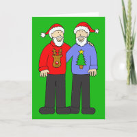 Happy Christmas Gay Hipster Couple