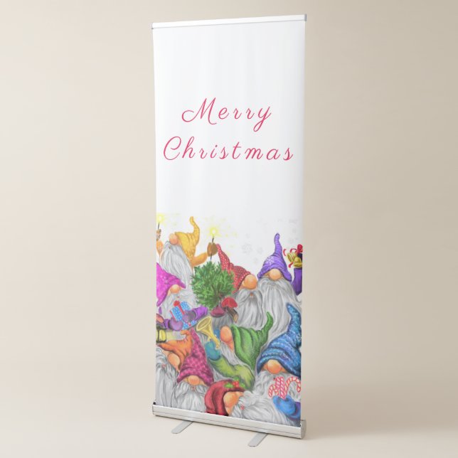 Happy Christmas Gnomes Retractable Banner (3/4)